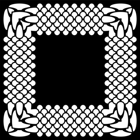 Abstract Square Pattern for Decorative Frame. Vector Art.のイラスト素材