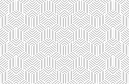 Abstract Seamless Geometric Pattern. Striped Lines Texture. Vector Art.のイラスト素材