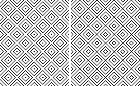 Set of Seamless Geometric Checked Patterns. Vector Art.のイラスト素材