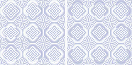 Set of Abstract Seamless Geometric Patterns. Vector Art.のイラスト素材