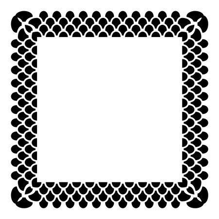 Abstract Square Pattern for Decorative Frame. Vector Art.のイラスト素材