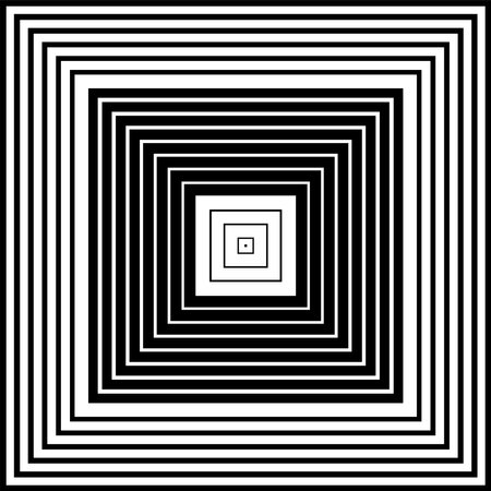 Abstract Geometric Square Lines Pattern. Black and White Textured Background. Vector Art.のイラスト素材