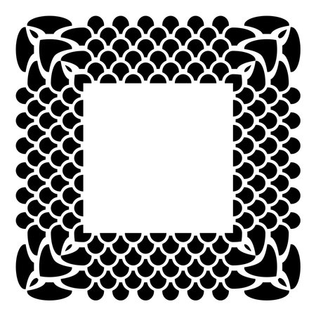 Abstract Square Pattern for Decorative Frame. Vector Art.のイラスト素材