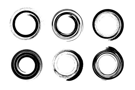 Set of Spiral Design Elements. Abstract Swirl Icons. Vector Art.のイラスト素材