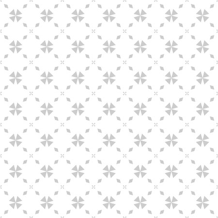 Abstract Seamless Floral Light Grey Pattern. Vector Art.のイラスト素材