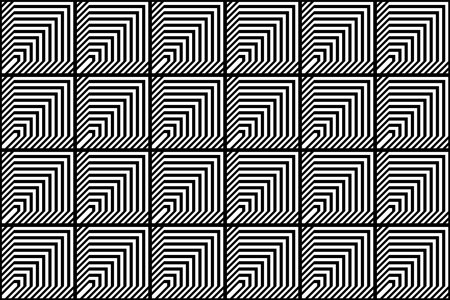Abstract Seamless Geometric Checked Black and White Pattern. Vector Art.のイラスト素材