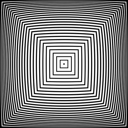 Abstract Geometric Square Halftone Design with 3D Illusion Effect. Black and White onvex Textured Background. Vector Art.のイラスト素材
