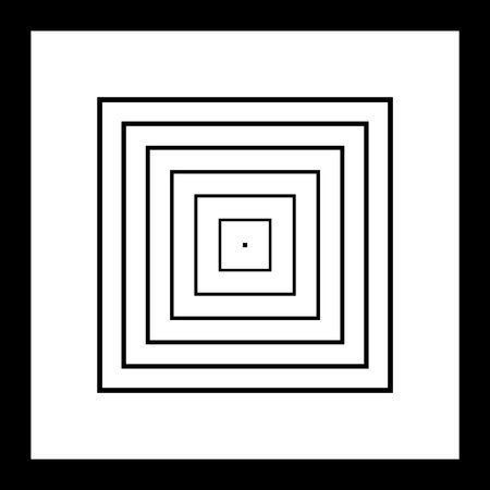 Abstract Geometric Square Lines Design. Black and White Background. Vector Art.のイラスト素材