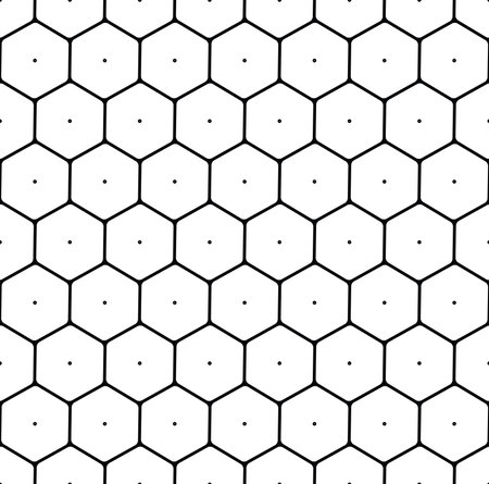 Abstract Seamless Geometric Hexagons Pattern with Honeycomb Motif. Vector Art.のイラスト素材