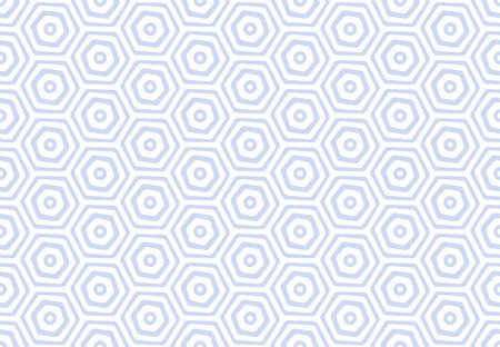 Abstract Seamless Geometric Hexagons Light Blue Pattern. Vector Art.のイラスト素材
