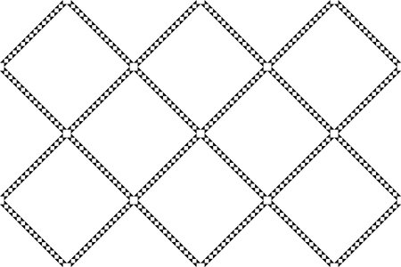 Abstract Seamless Geometric Checked Grid Pattern. Black and White Textured Background. Vector Art.のイラスト素材