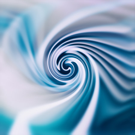 Abstract Whirlpool Motion Blue Design. Swirl Spiral Rotating Movement of Flowing Water.の写真素材