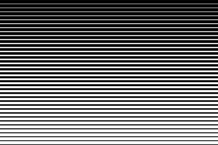 Abstract Halftone Black and White Striped Textured Background. Horizontal Parallel Straight Lines Texture. Vector Art.のイラスト素材