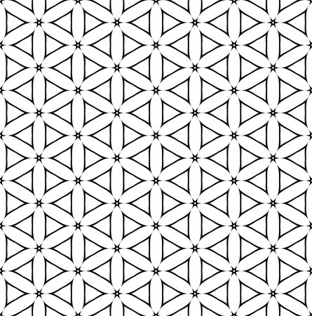 Abstract Seamless Hexagons and Triangles Pattern. Vector Art.のイラスト素材