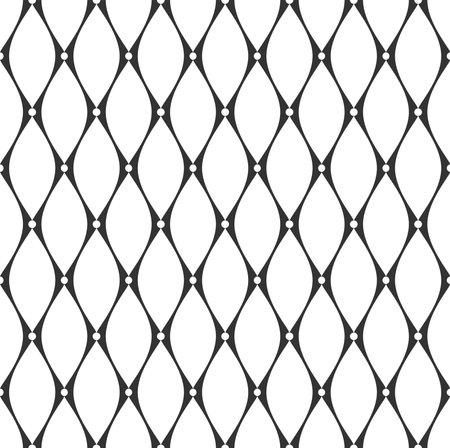 Seamless Geometric Grid Pattern. Abstract Lattice Texture. Vector Art.のイラスト素材