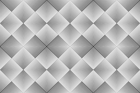 Abstract Seamless Geometric Halftone Black and White Pattern. Striped Lines Texture. Vector Art.のイラスト素材