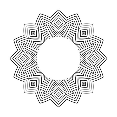 Abstract Decorative Geometric Radial Circle Pattern. Vector Art.のイラスト素材