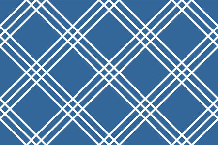 Abstract Seamless Geometric Diagonal Checked Blue Pattern. Vector Art.のイラスト素材