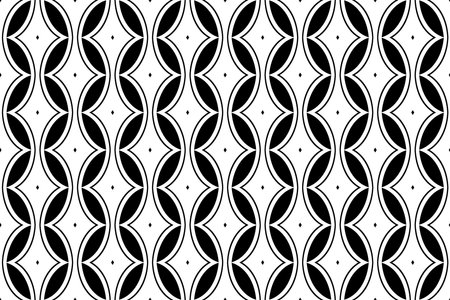 Abstract Seamless Geometric Pattern. Black and White Texture. Vector Art.のイラスト素材