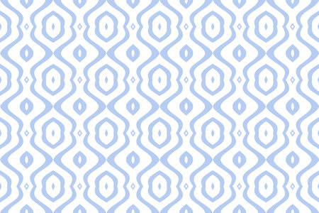 Abstract Seamless Geometric Light Blue and White Pattern. Vector Art.のイラスト素材
