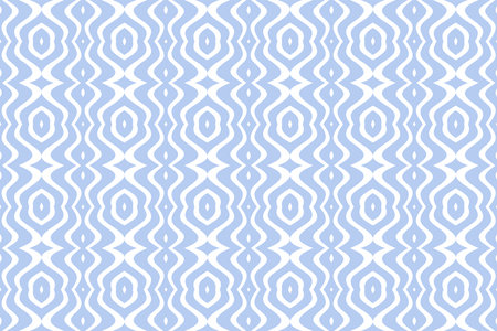 Abstract Seamless Geometric Light Blue and White Pattern. Vector Art.のイラスト素材