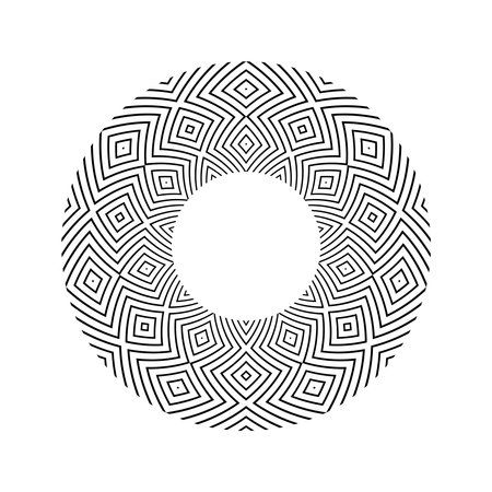 Abstract Decorative Geometric Radial Circle Pattern.. Vector Art.のイラスト素材