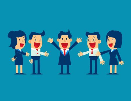 Successful business people with business team. Concept business vectorのイラスト素材