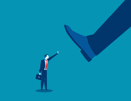Not afraid of manager power. Concept business illustration. Vector metaphor business.
のイラスト素材
