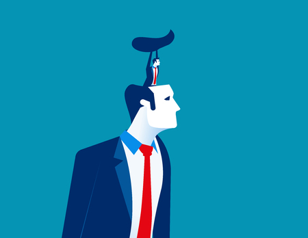 Business head. Someone in my head. Concept business vector illustration.のイラスト素材
