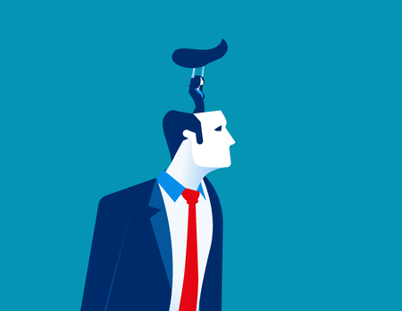 Business head. Someone in my head. Concept business vector illustration.のイラスト素材