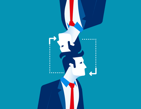 Business people with recycling and exchange ideas. Concept business vector illustration.のイラスト素材