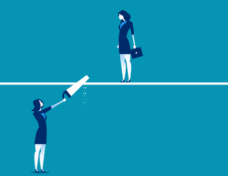 Business person is cutting. Concept business vector illustration.のイラスト素材