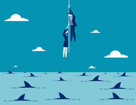Business taking risks. Concept business vector illustration.のイラスト素材