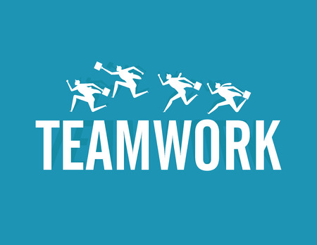 Silhouette business teamwork. Concept business vector illustration.のイラスト素材