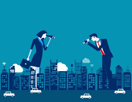 Business people and investor, Concept business financial occupation vector illustration. Flat cartoon character, style design.のイラスト素材