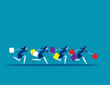 Black friday sale. Concept people vector illustration, Shopping, Sale, Marketing.のイラスト素材