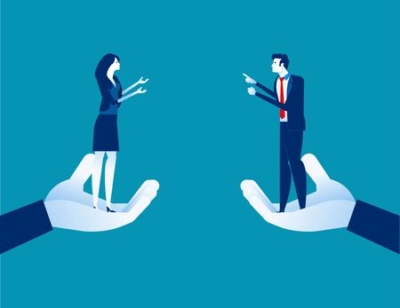 Business partner discussing. Concept business vector, Supporting, Hands, Agreementのイラスト素材