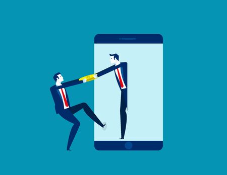 Competition In Marketing. Concept business vector illustration, Achievement, Successful, Challengeのイラスト素材