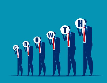 Business people show growth graph. Concept business vector, Successful, Achievement, Graphic.のイラスト素材