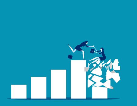 Helping business team, Concept business vector, Help, Partner, Support.のイラスト素材