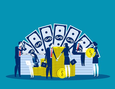 Money saving. Concept business vector, Financial,  investments, Deposit.のイラスト素材