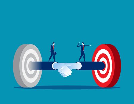 Leader with new success. Concept business vector illustration, Achievement, Investor, Successful.のイラスト素材