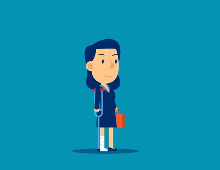 Business person injury. Employee failure concept, Cute business cartoon vector styleのイラスト素材