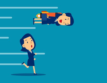 Business competition. Company competitive technology, Cute flat cartoon designのイラスト素材