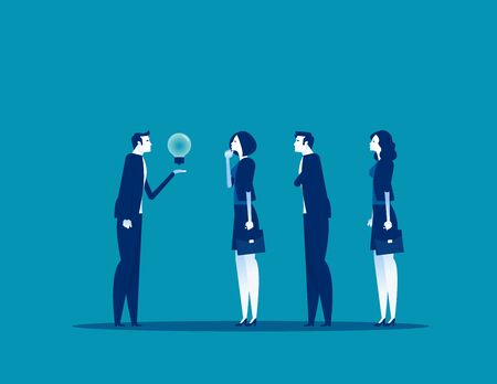 Business solution project support. Concept business online consult vector illustration, Management and Planningのイラスト素材