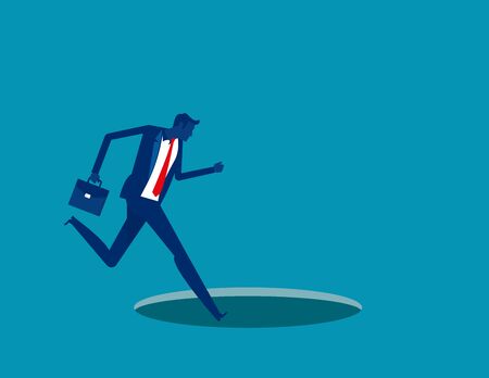 Business trap. Danger concept. Flat business cartoon design.のイラスト素材