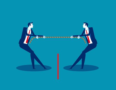 Local business competition. Concept business competitive vector illustration, Conflictのイラスト素材