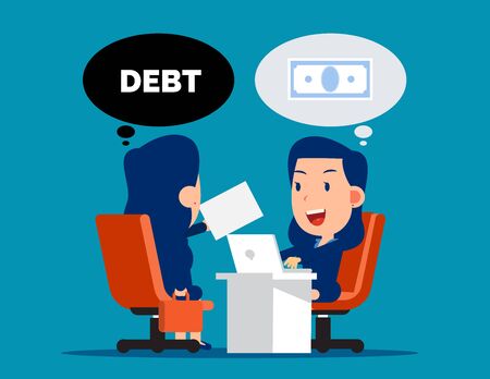 Business loan agreement. Money and Currency conceptのイラスト素材