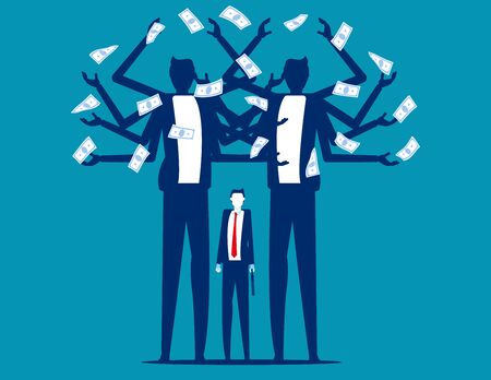 Businessman and Shadow. Financial and Economy conceptのイラスト素材