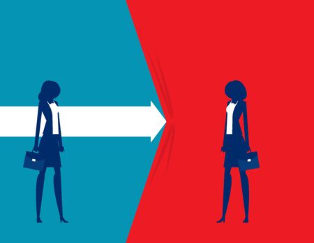 Trading partners a symbol of economic dispute. Trade war conflict concept.のイラスト素材